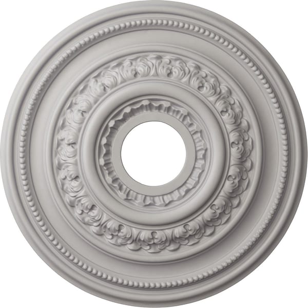 Ekena Millwork Orleans Ceiling Medallion (Canopies up to 4 5/8"), 17 5/8"OD X 3 5/8"ID X 1 7/8"P, Ultra Pure White CM17OLUWF - main